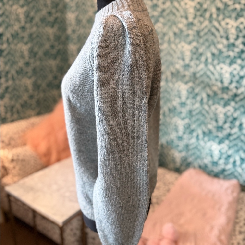 Faherty Gray Sweater with Ribbed Detailing - Picture 4 of 6